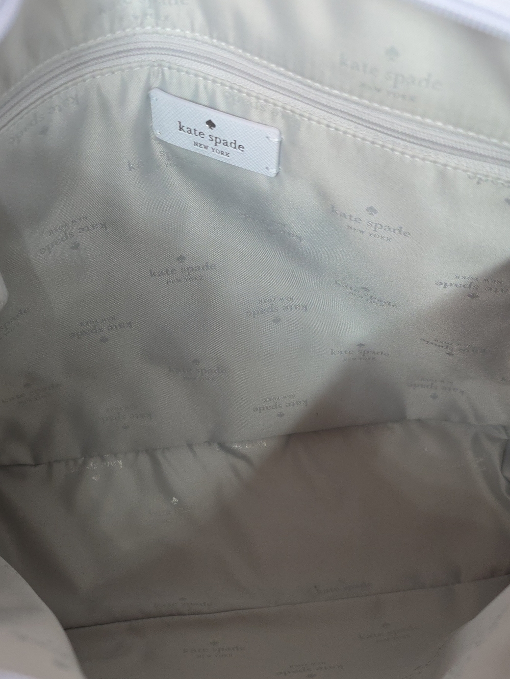 kate spade light gray leather tote - Picture 4 of 7
